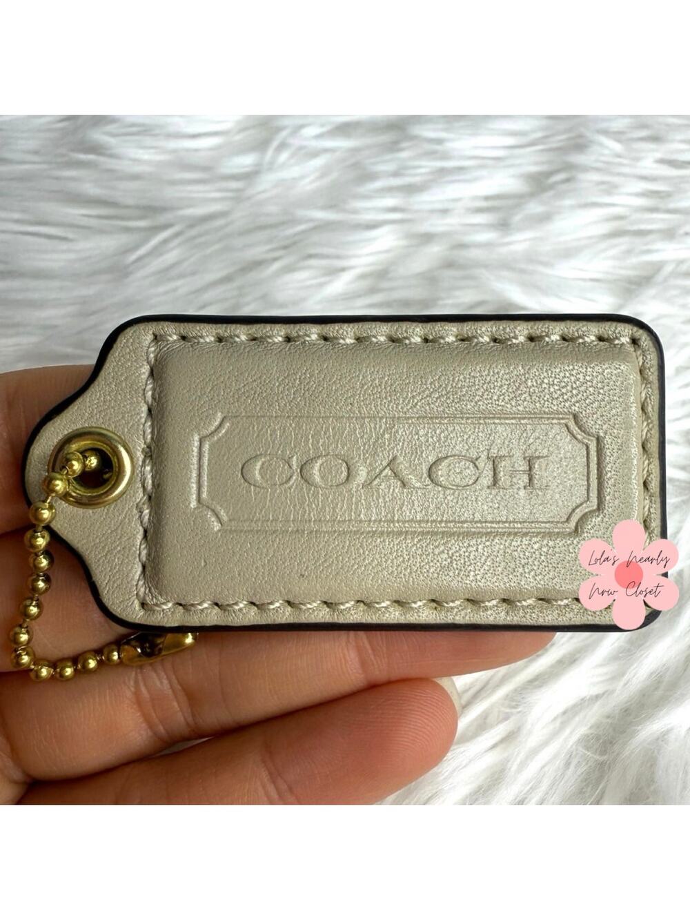 2" COACH Fob Bag Charm Hang tag Hangtag